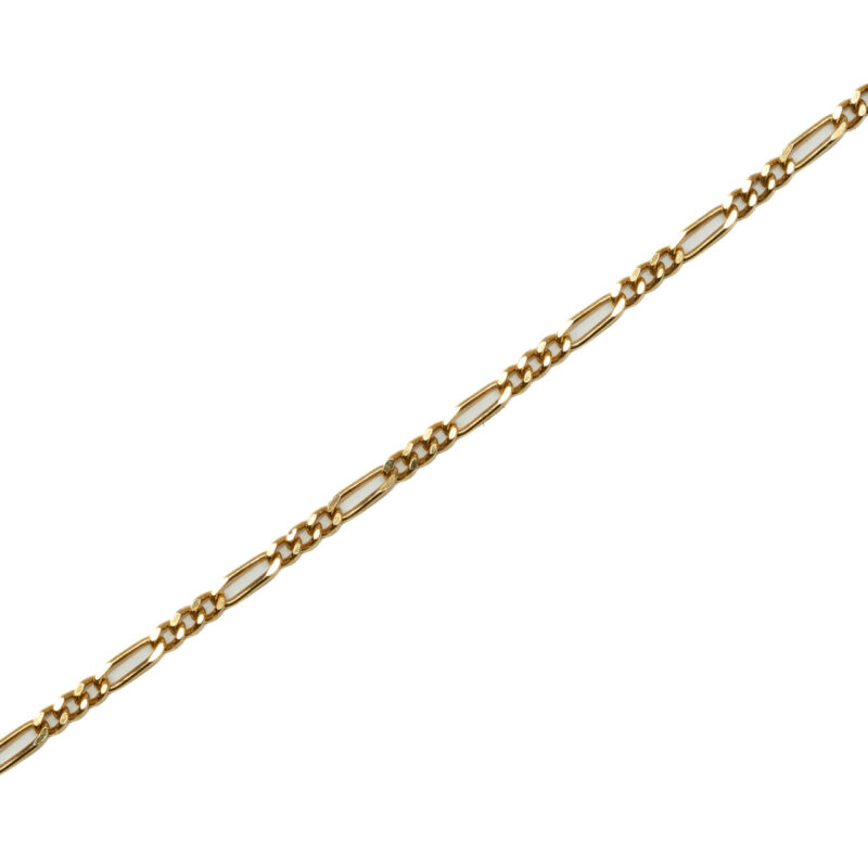 9ct Yellow Gold Figaro Link Chain Necklace 40cm #5042-10