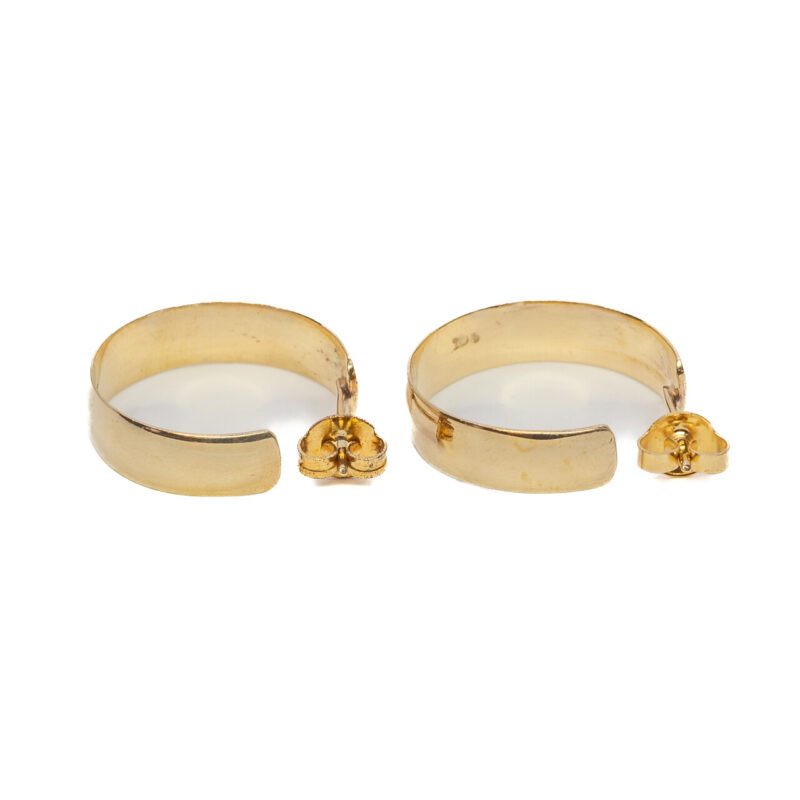 9ct Yellow Gold Half-Hoop Earrings #7319-1