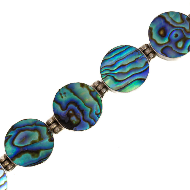 Sterling Silver Paua Shell Bracelet 20cm #64303