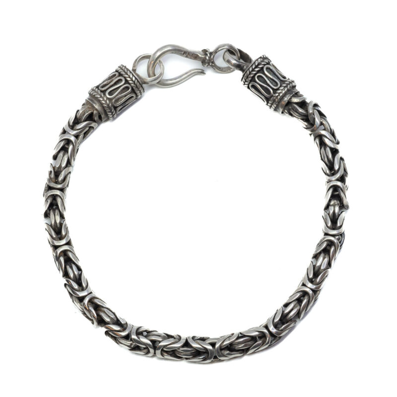 Sterling Silver Byzantine Link Bracelet 20cm #3048