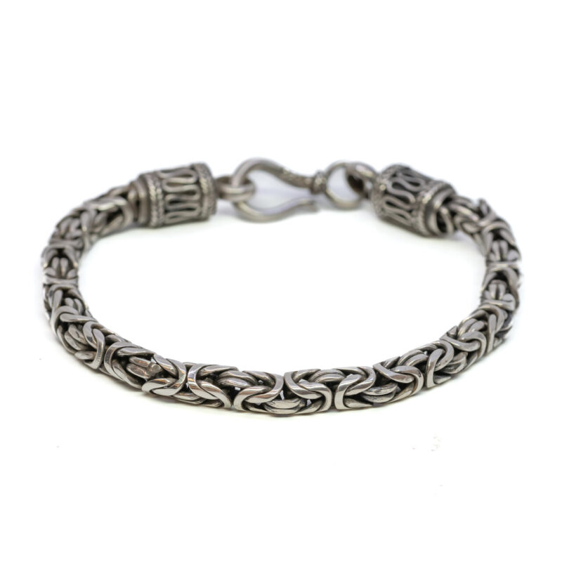 Sterling Silver Byzantine Link Bracelet 20cm #3048