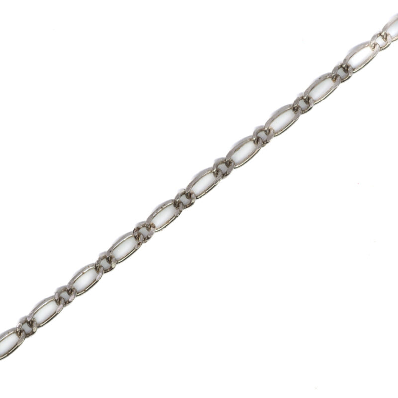 Steel Curb Link Figaro 1-1 Toggle Bracelet 19cm #6354-7