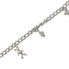 Sterling Silver Rounded Curb Link Bracelet with Six Charms #6436 - Image 4