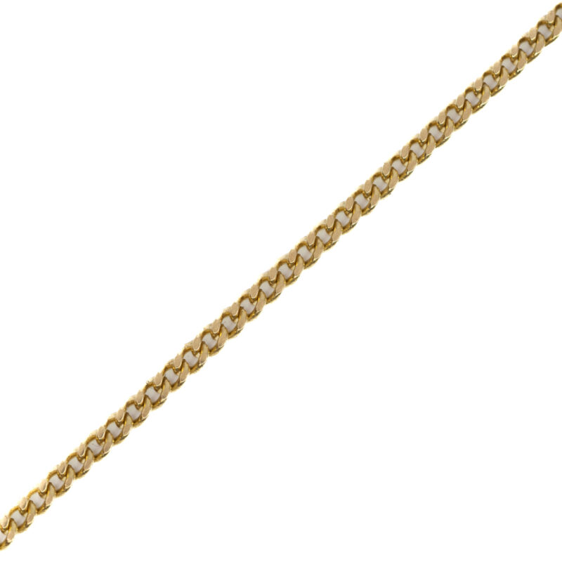 18ct Yellow Gold Curb Link Chain Bracelet 19cm #64549