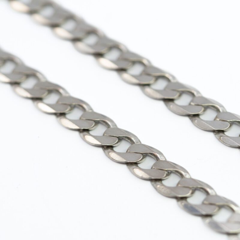 Sterling Silver Curb Link Chain Necklace 55cm #64594 - Image 2