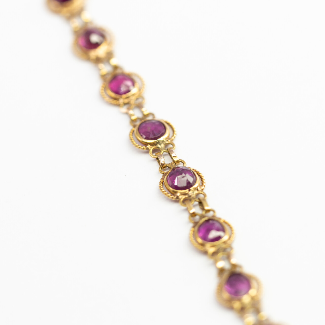 18ct Yellow Gold Natural Ruby Bracelet 18cm #62274 18ct Yellow Gold Natural Ruby Bracelet 18cm #62274 - Image 3