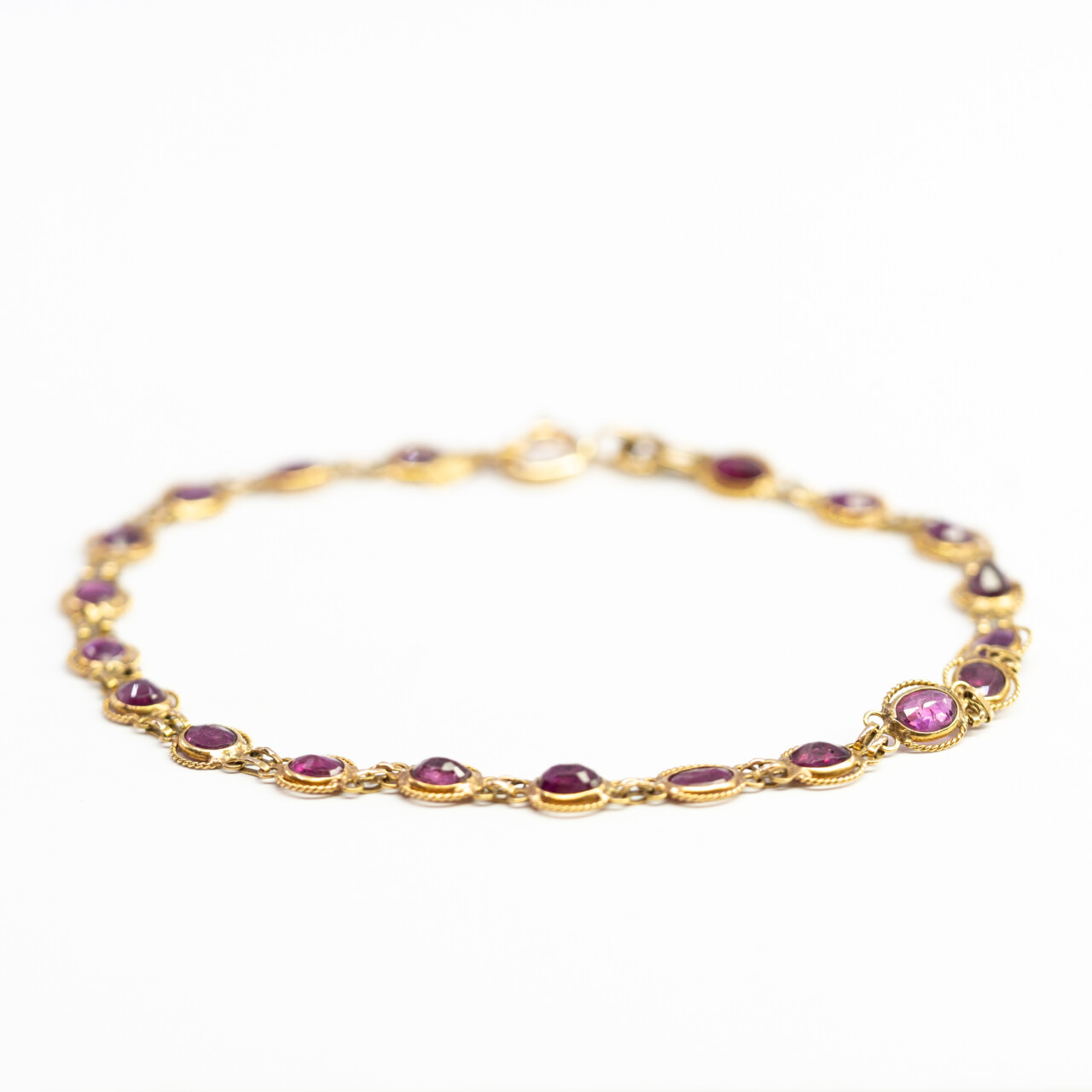 18ct Yellow Gold Natural Ruby Bracelet 18cm #62274 18ct Yellow Gold Natural Ruby Bracelet 18cm #62274 - Image 4