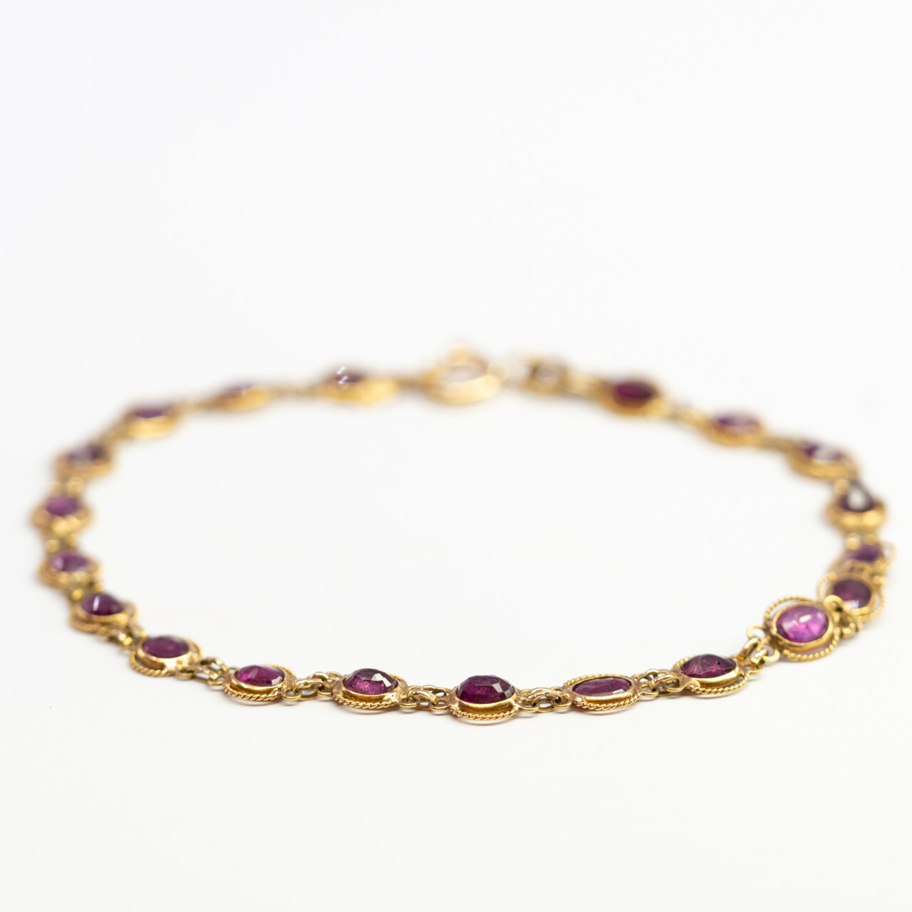 18ct Yellow Gold Natural Ruby Bracelet 18cm #62274 18ct Yellow Gold Natural Ruby Bracelet 18cm #62274 - Image 5