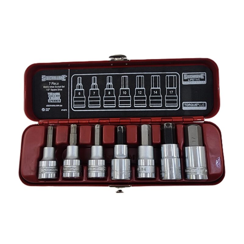 Sidchrome 7 Piece Metric Hex Socket Set SCMT14274 in Box #65168