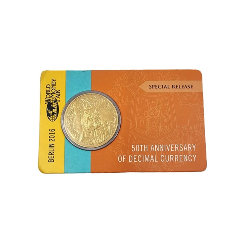 2016 Fifty Cent Decimal Currency 50th Anniversary Gold Plated (50c) Uncirculated #64458