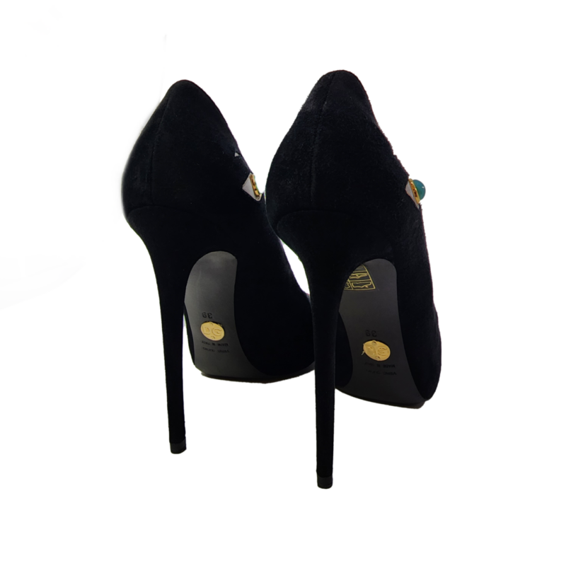 DOLCE & GABBANA C09461 Lips & Eyes black PUMPS / shoes Size 39 #65061