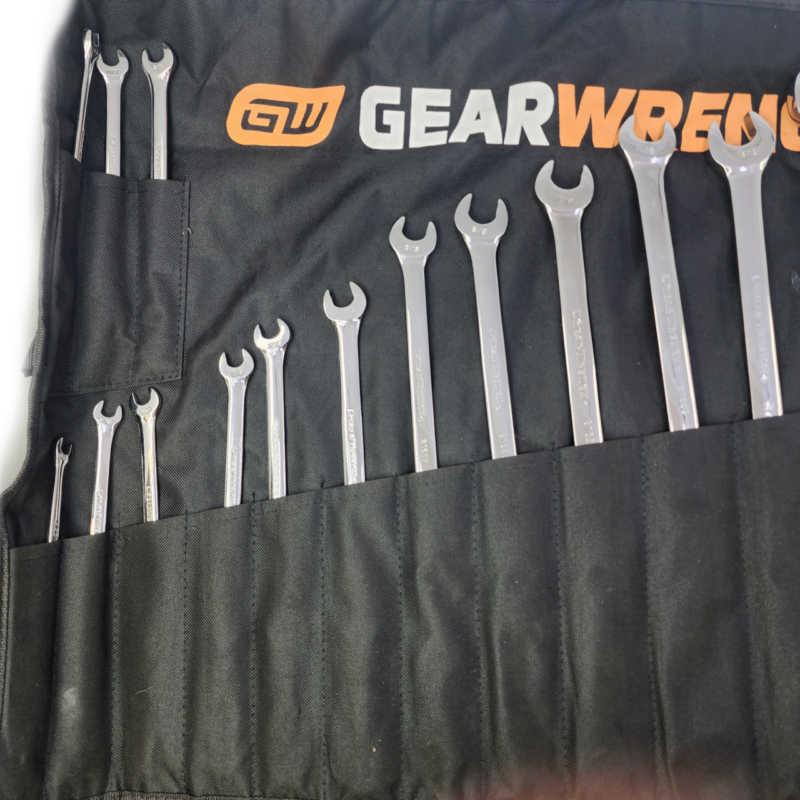 Gearwrench 18 Piece Imperial Spanner Set in Roll 9248 5/32 - 1" #65167