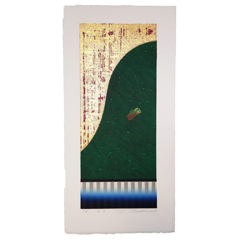 Yoshikatsu Tamekane – A Chord – 2003 Woodblock with Gold Leaf Print #64886