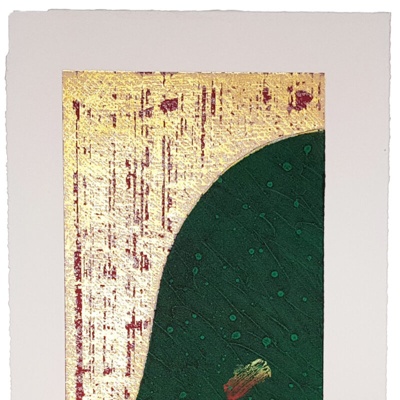 Yoshikatsu Tamekane – A Chord – 2003 Woodblock with Gold Leaf Print #64886