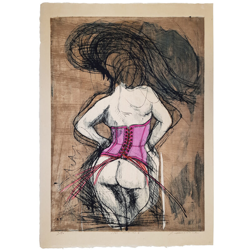 Seiko Kawachi - Female Form with Corset - Limited Edition Woodblock Print #64888