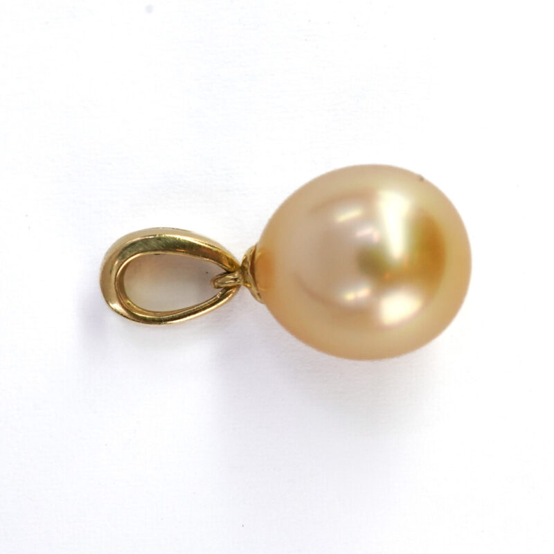 18ct Yellow Gold Cultured Gold Pearl Pendant #64940