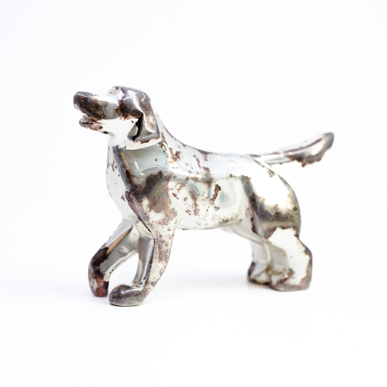 Vintage Christofle France Silver Plated Dog Paperweight Figurine Golden Retriever #65057 Vintage Christofle France Silver Plated Dog Paperweight Figurine Golden Retriever #65057 - Image 2