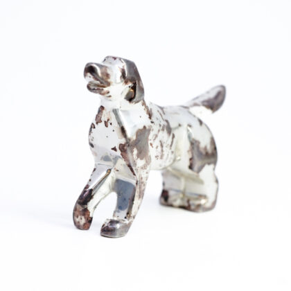 Vintage Christofle France Silver Plated Dog Paperweight Figurine Golden Retriever #65057