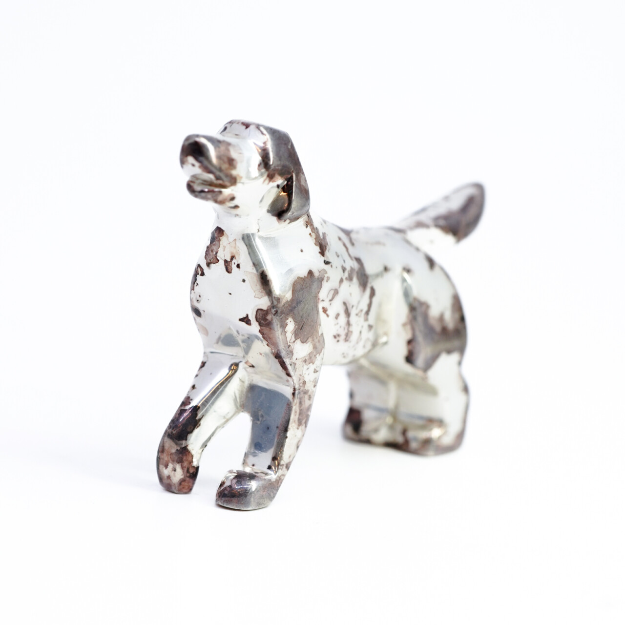 Vintage Christofle France Silver Plated Dog Paperweight Figurine Golden Retriever #65057 Vintage Christofle France Silver Plated Dog Paperweight Figurine Golden Retriever #65057