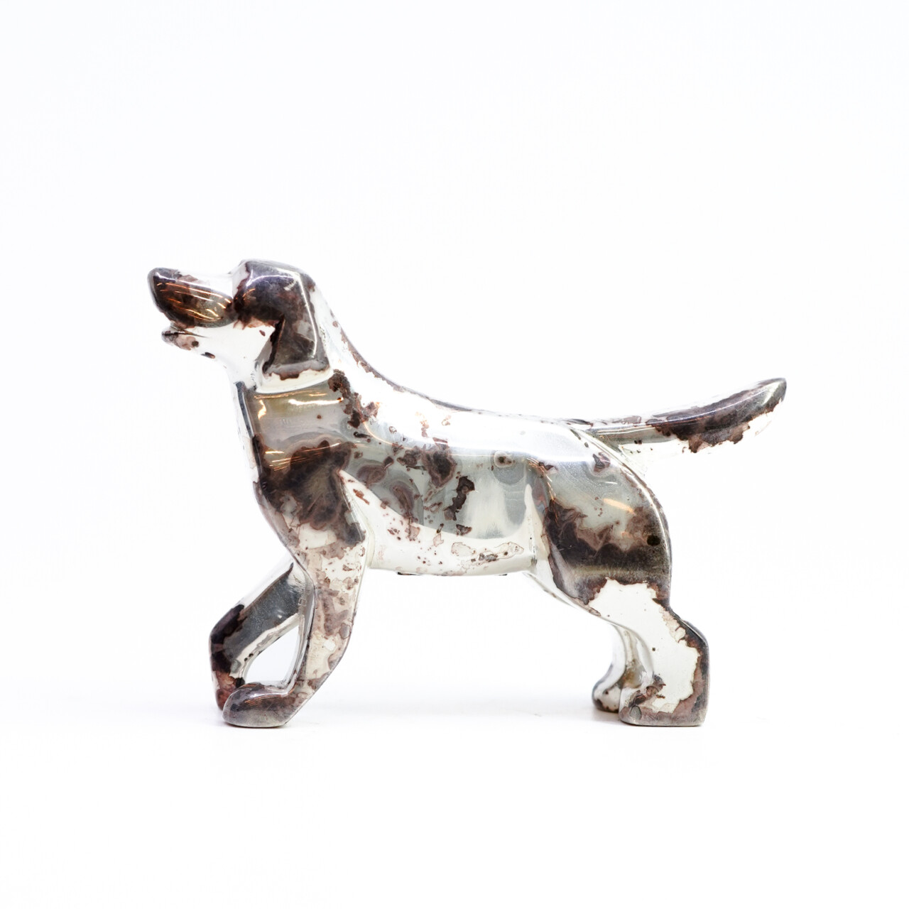 Vintage Christofle France Silver Plated Dog Paperweight Figurine Golden Retriever #65057 Vintage Christofle France Silver Plated Dog Paperweight Figurine Golden Retriever #65057 - Image 3