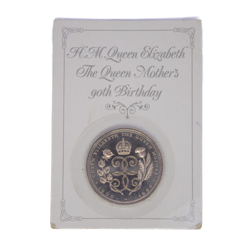 Five Pounds Coin the Queen's Mother 90th Birthday Sealed & Carded #64902