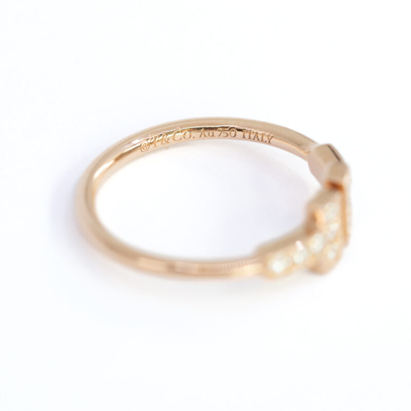 Tiffany & Co. Diamond Wire Ring in Rose Gold RRP$4300 Size 5.5 #65203