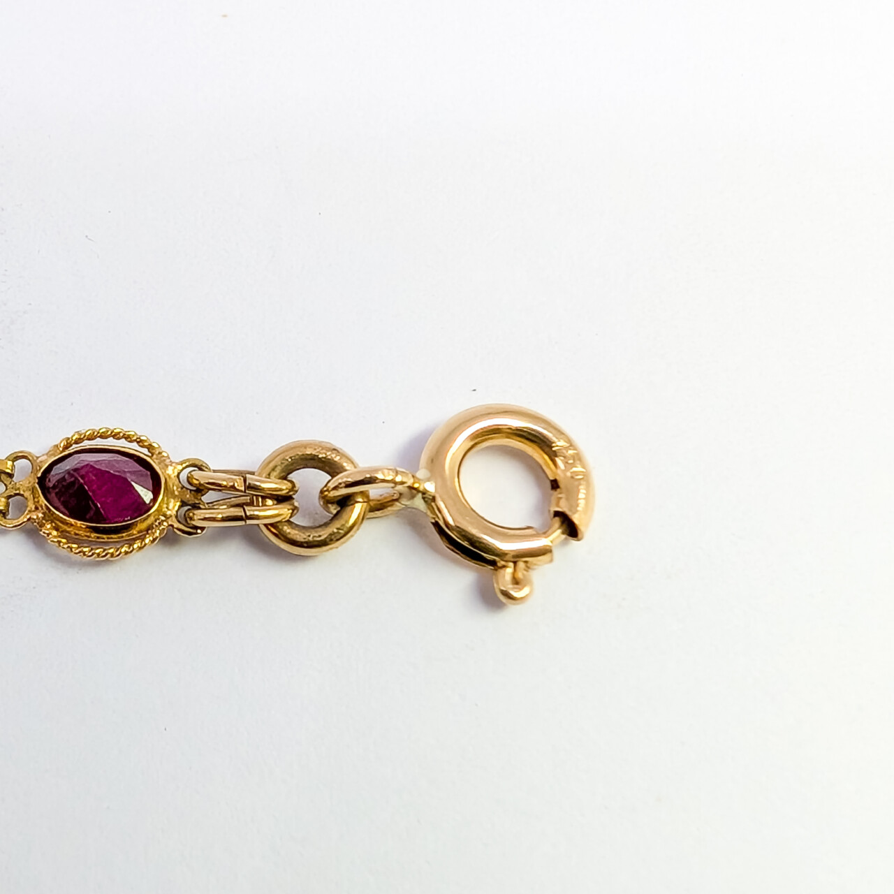 18ct Yellow Gold Natural Ruby Bracelet 18cm #62274 18ct Yellow Gold Natural Ruby Bracelet 18cm #62274 - Image 8