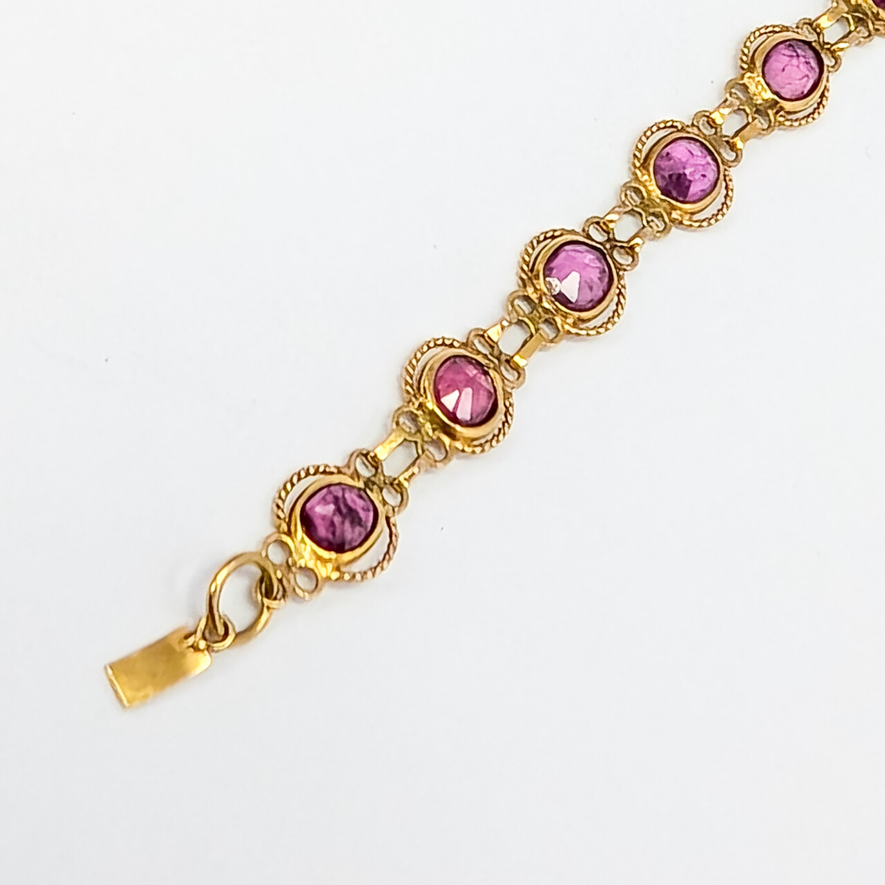 18ct Yellow Gold Natural Ruby Bracelet 18cm #62274 18ct Yellow Gold Natural Ruby Bracelet 18cm #62274 - Image 9