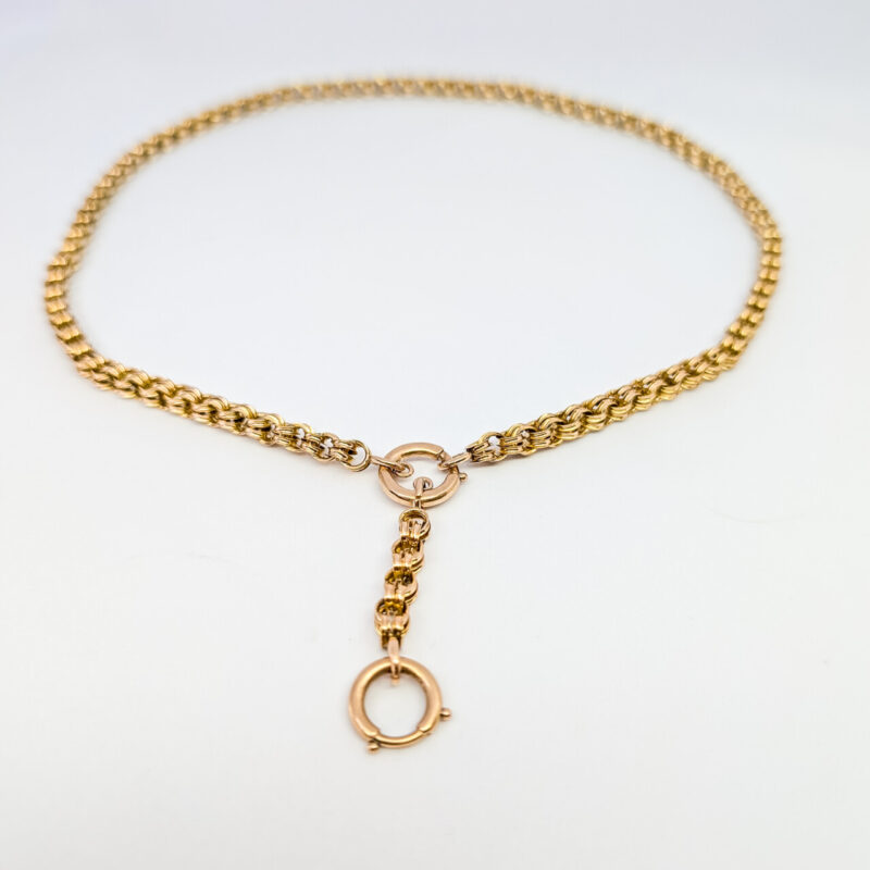 Antique 15ct Yellow Gold Double Link Chain Necklace Valued $5160 #65198