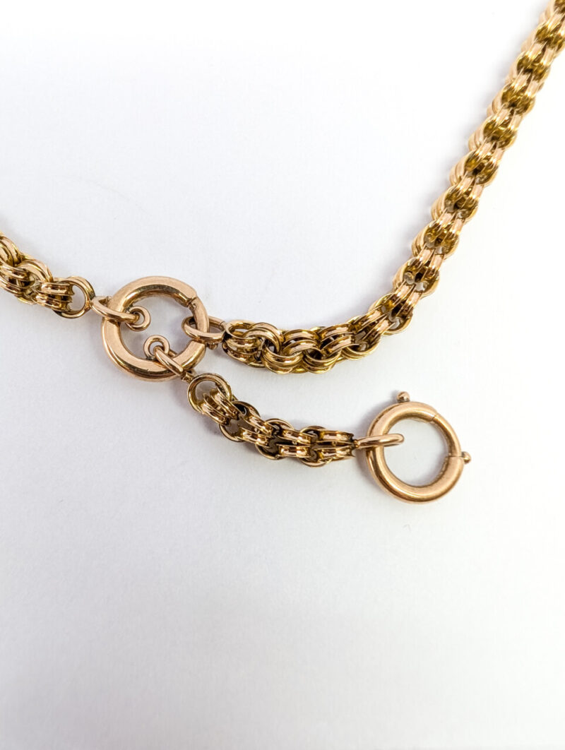 Antique 15ct Yellow Gold Double Link Chain Necklace Valued $5160 #65198