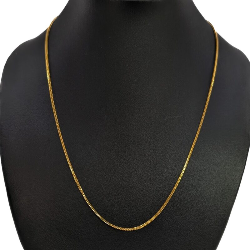 22ct Yellow Gold Foxtail Link Chain Necklace 44cm #64939