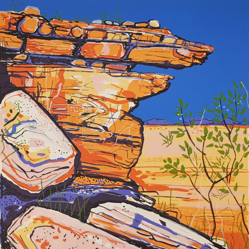 Greg Mallyon Rock Face Kings Canyon Australia Artist Proof Screen Print | Hand Signed #64738