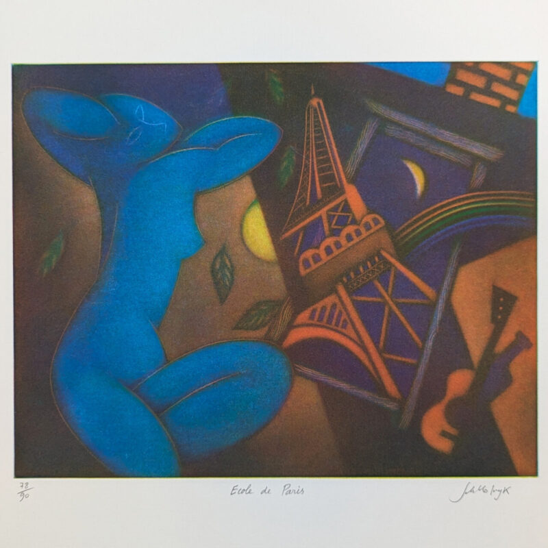 Laurent Schkolnyk Print Ecole De Paris 78/90 Mezzotint | Hand Signed #64809