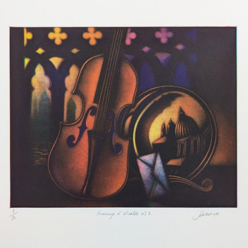 Laurent Schkolnyk Hommage a Vivaldi No 2 8/90 Mezzotint | Hand Signed #64810