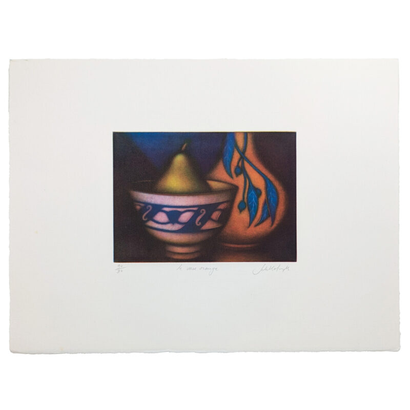 Laurent Schkolnyk Le Vase Orange 90/90 Mezzotint Print | Hand Signed #64829