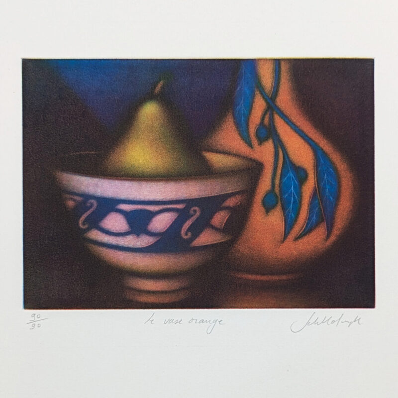 Laurent Schkolnyk Le Vase Orange 90/90 Mezzotint Print | Hand Signed #64829