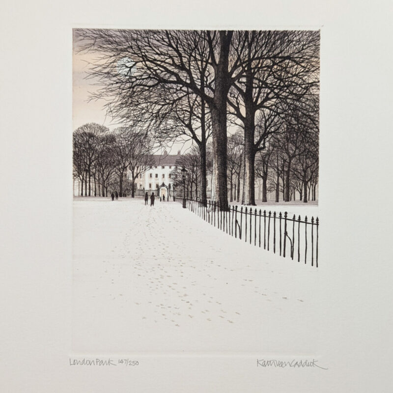 Kathleen Caddick London Park In Winter 147/250 Etching | Hand Signed #64833