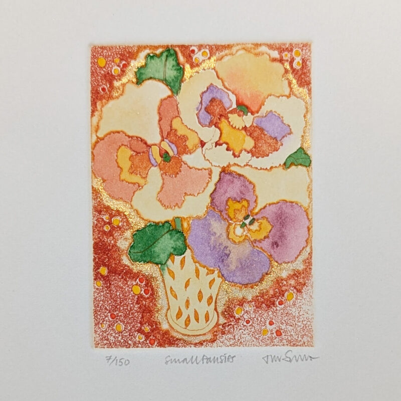 Tanya Short Small Pansies Limited Edition of 150 Print | Hand Signed #64839