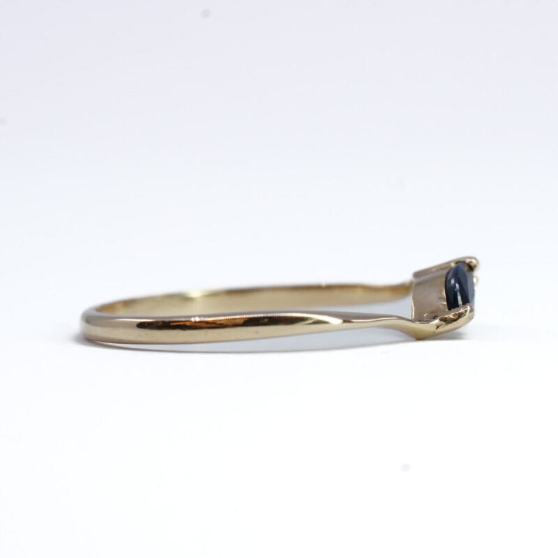 9ct Yellow Gold Sapphire & Diamond Ring Size M #61998