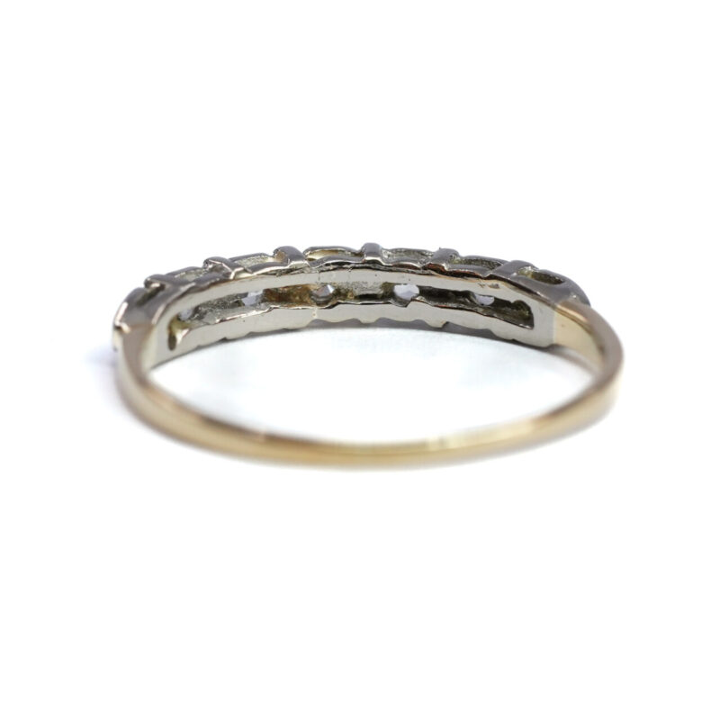 9ct Yellow Gold Cubic Zirconia Eternity Style Ring Band Size N #64651