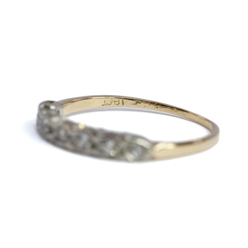 9ct Yellow Gold Cubic Zirconia Eternity Style Ring Band Size N #64651