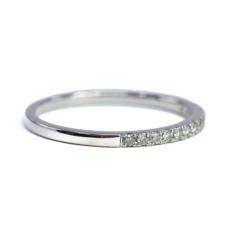 14ct White Gold 0.15ct Diamond Eterntiy Ring Size O #65144