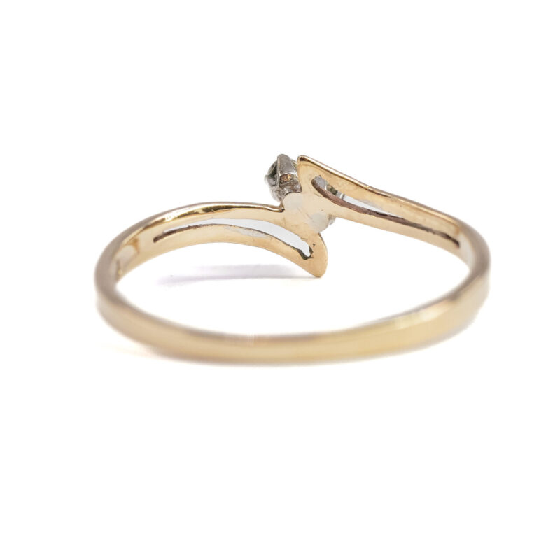 9ct Yellow Gold Diamond Ring Size O #64656