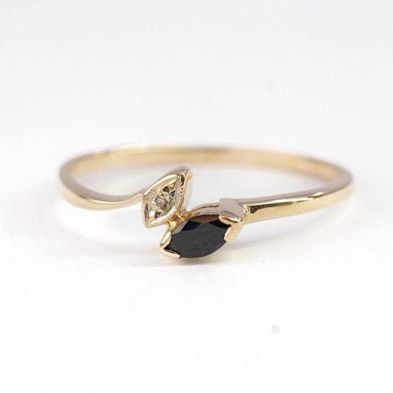 9ct Yellow Gold Sapphire and Diamond Ring #64655