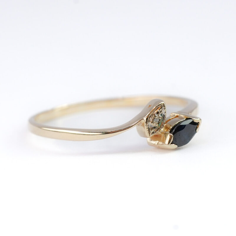 9ct Yellow Gold Sapphire and Diamond Ring #64655