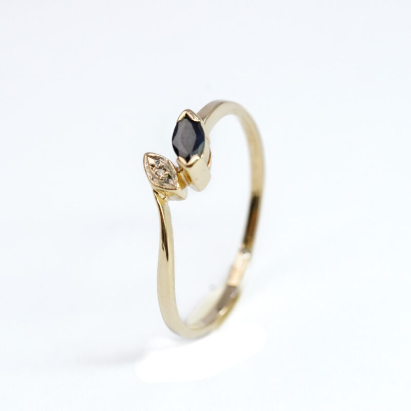 9ct Yellow Gold Sapphire and Diamond Ring #64655