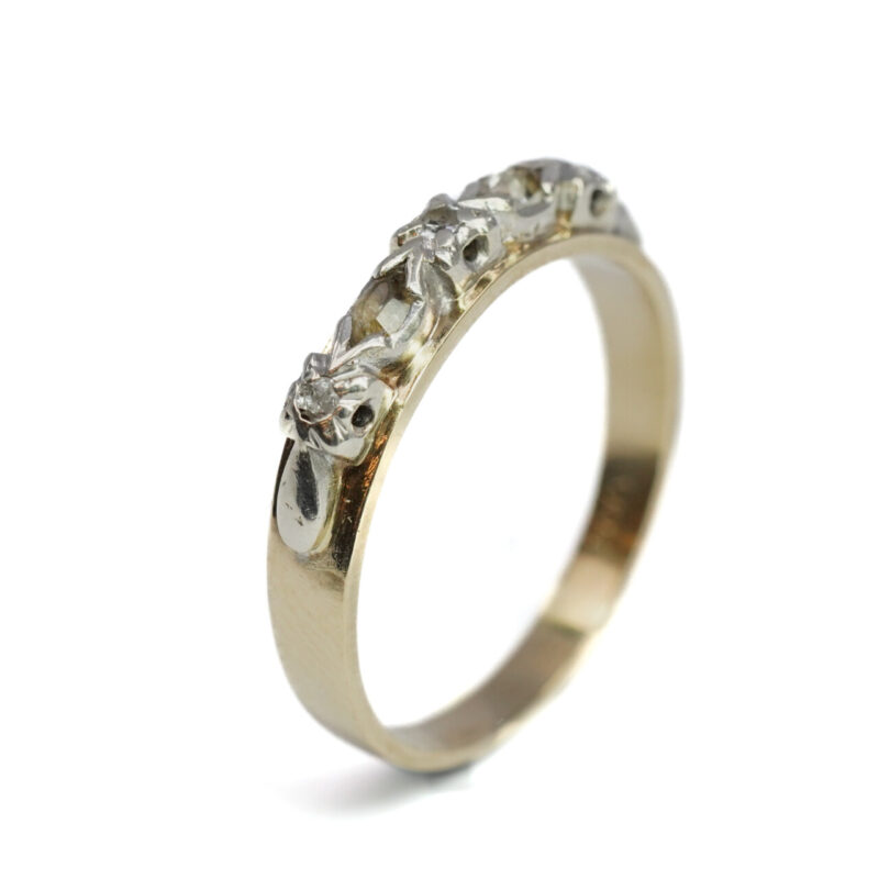 9ct Yellow Gold Cubic Zirconia Eternity Style Ring Size M 1/2 #64654