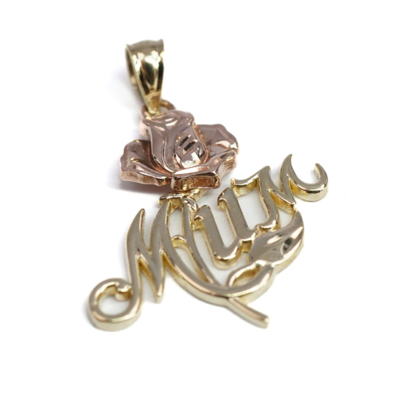 9ct 2-Tone Yellow & Rose Gold MUM pendant #64609