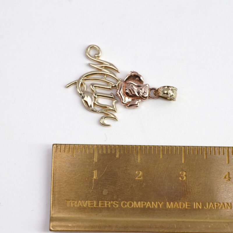 9ct 2-Tone Yellow & Rose Gold MUM pendant #64609