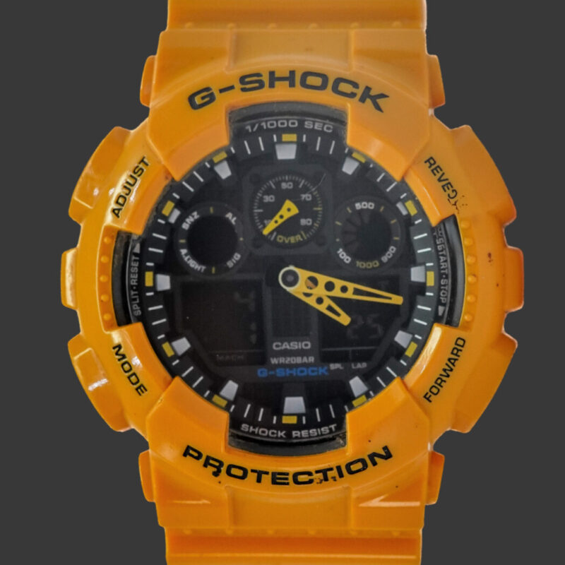 Casio G-Shock 5081 GA-100A Yellow Digital / Analogue WATCH #65018